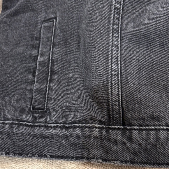 Mango Black Pocketed Denim Jacket/NWT/XXL - Picture 10 of 15